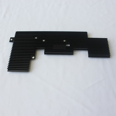 Black Anodized Large Aluminum Profile Heat Sink Black ODM Practical