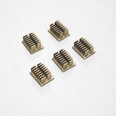 Plating Gold Cold Forged Heat Sink For CNC Machine ISO9001 Anti Rust 11x7cm